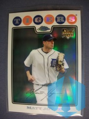 2008 Topps Update Chrome Rookie Card #CHR5 MATT JOYCE RC Tigers